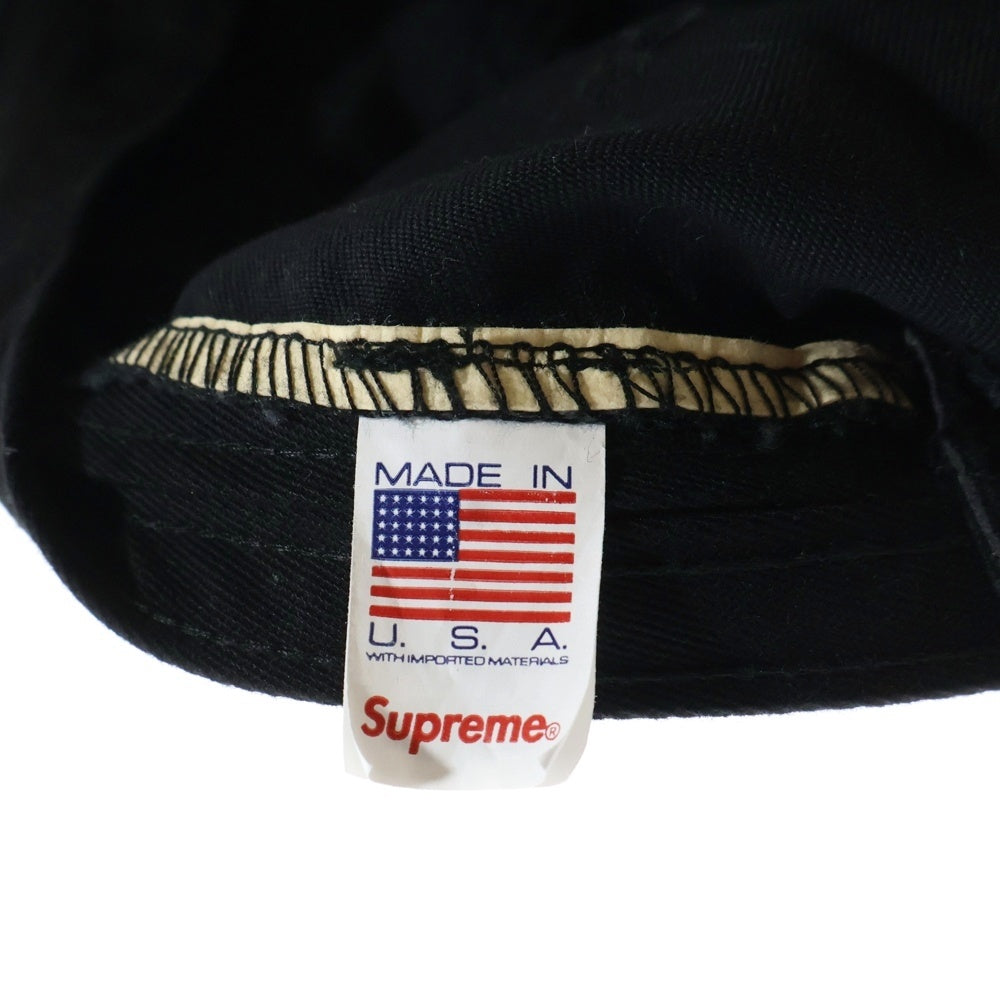 SUPREME(シュプリーム) Washed Chino Twill Camp Cap ウォッシュド チノツイル キャンプキャップ 帽子 ブラック