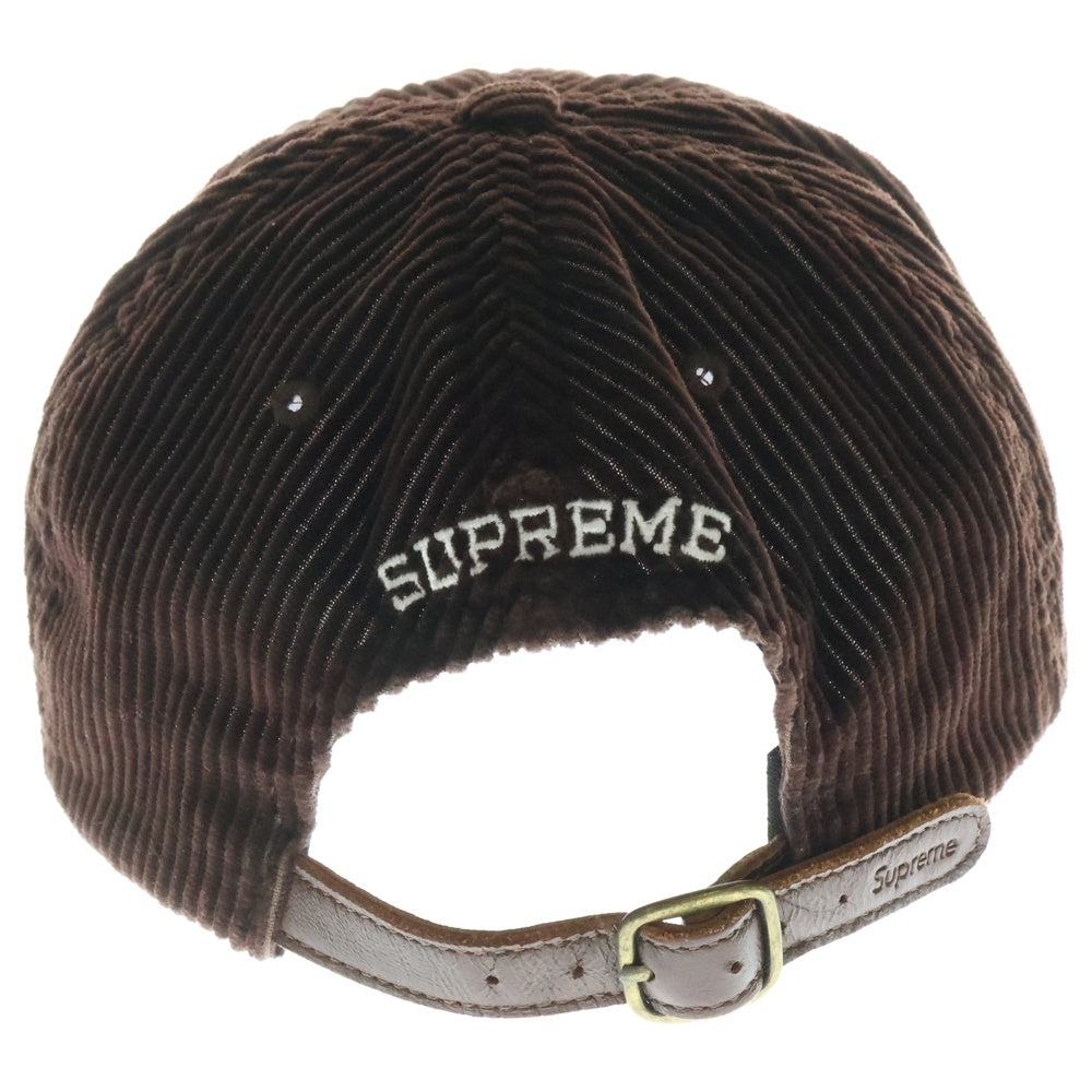 SUPREME(シュプリーム) 24AW Corduroy S Logo 6-Panel Sロゴ コーデュロイ 6パネルキャップ 帽子 ブラウン