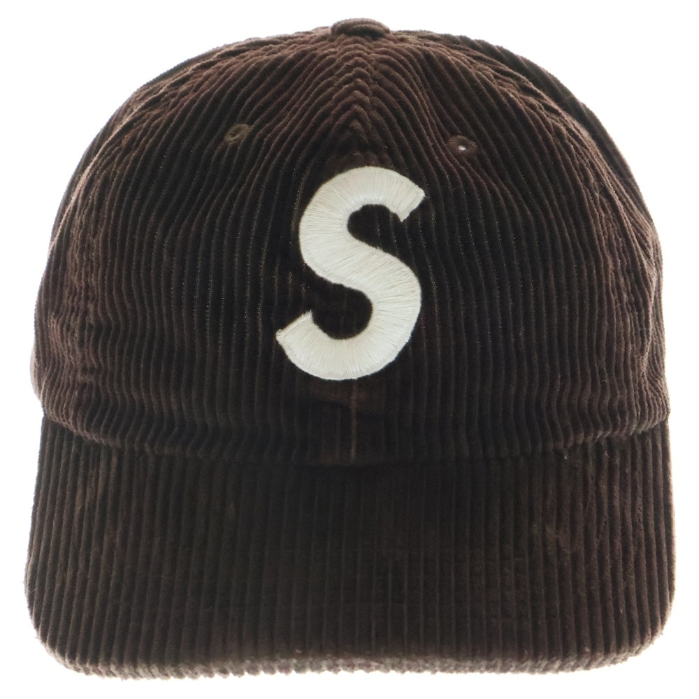 SUPREME(シュプリーム) 24AW Corduroy S Logo 6-Panel Sロゴ コーデュロイ 6パネルキャップ 帽子 ブラウン