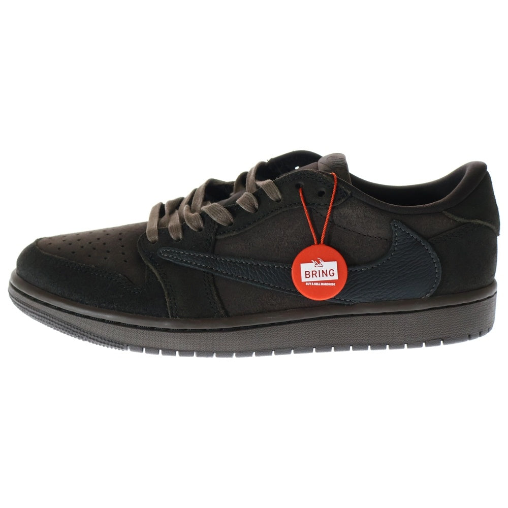 NIKE(ナイキ) ×TRAVIS SCOTT AIR JORDAN 1 LOW OG SP VELVET BROWN DM7866-202トラヴィススコット エアジョーダン1 ローカットスニーカー US9/27cm ブラウン