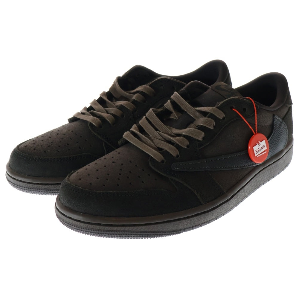 NIKE(ナイキ) ×TRAVIS SCOTT AIR JORDAN 1 LOW OG SP VELVET BROWN DM7866-202トラヴィススコット エアジョーダン1 ローカットスニーカー US9/27cm ブラウン