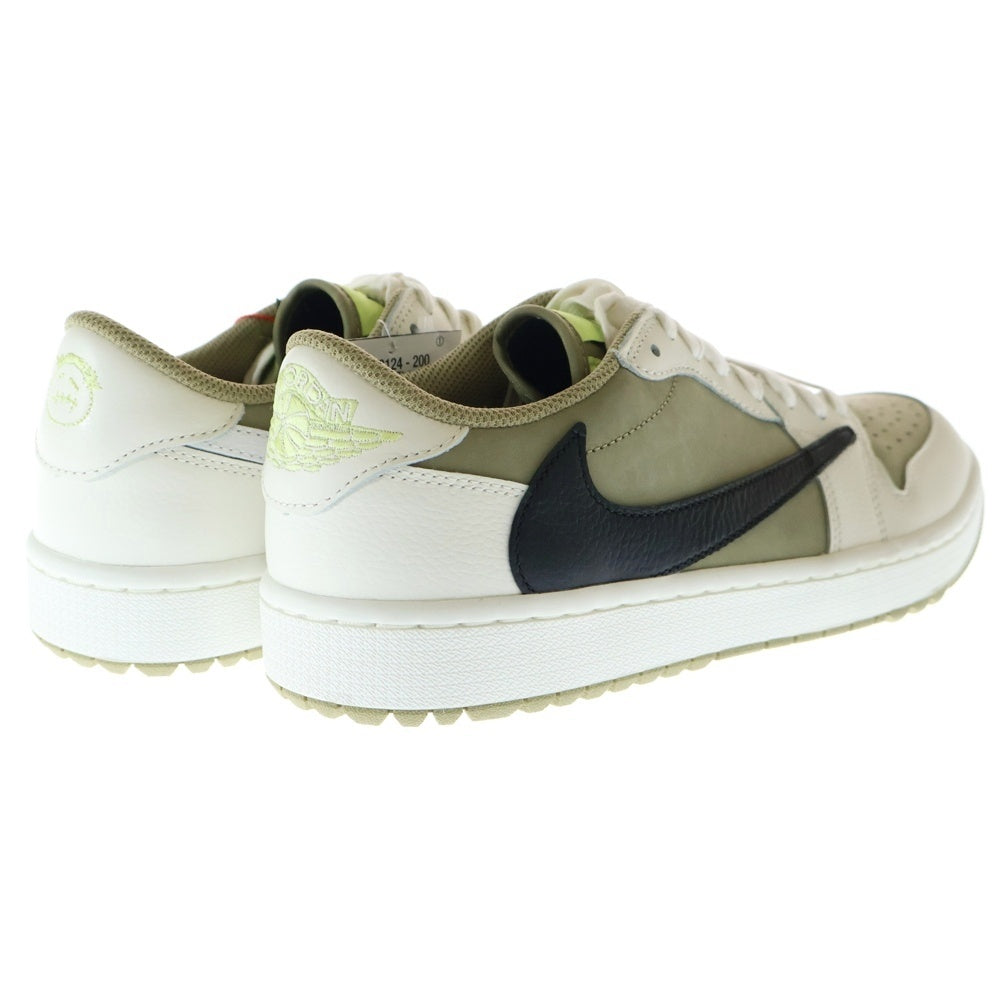 NIKE(ナイキ) ×Travis Scott AIR JORDAN 1 LOW Golf NRG Neutral Olive トラヴィススコット エアジョーダン1 ロー ゴルフ ローカットスニーカー US9/27.0cm FZ3124-200