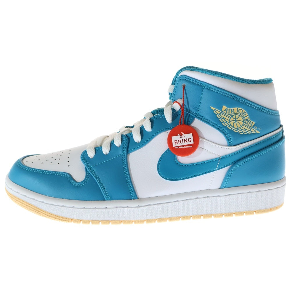 NIKE(ナイキ) AIR JORDAN 1 MIDD AQUATONE DQ8426-400 エアジョーダン1 ミドルカットスニーカー アクアトーン ホワイト/ブルー US9.5/27.5cm