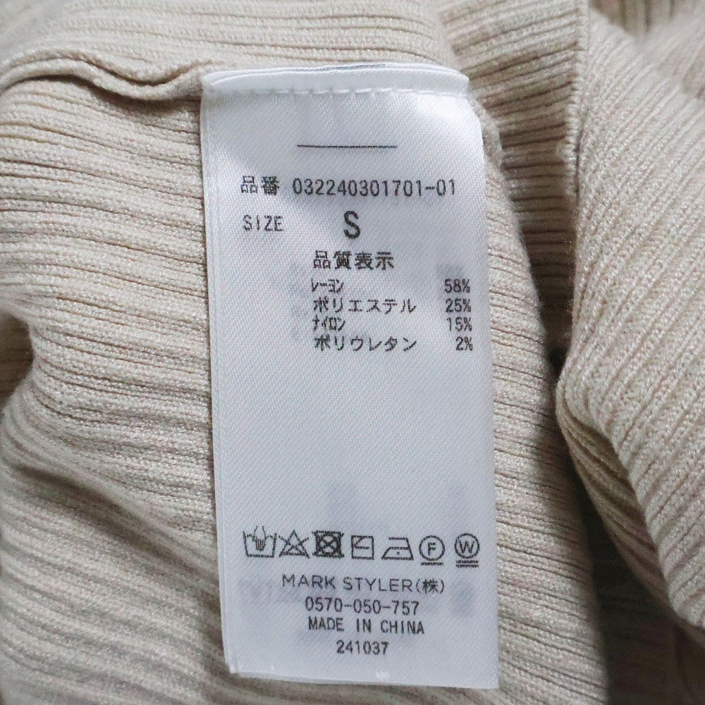 LagunaMoon(ラグナムーン) LagunaMoon ラグナムーン ノースリーブ リブニット ロングワンピース レディース ベージュ 032240301701‐01