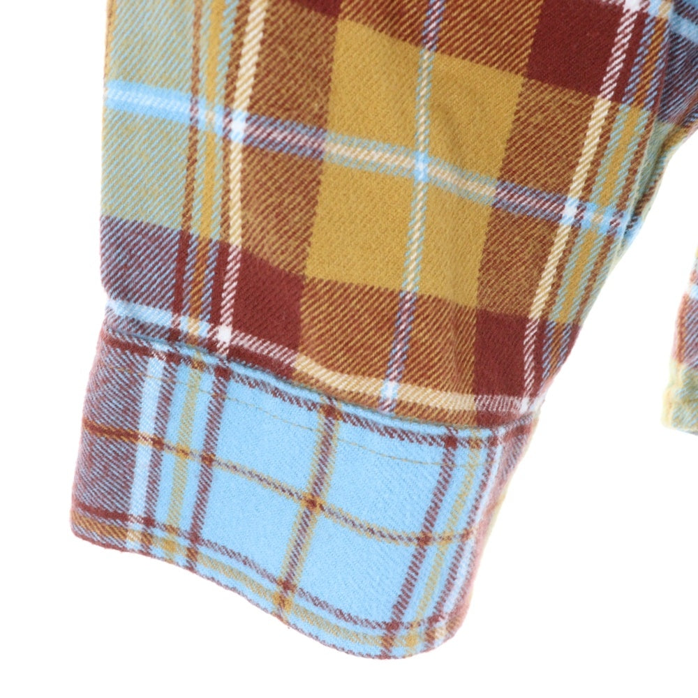 SUPREME(シュプリーム) 22AW Plaid Flannel Shirt プレイド フランネル 長袖チェックシャツ ブルー/ブラウン
