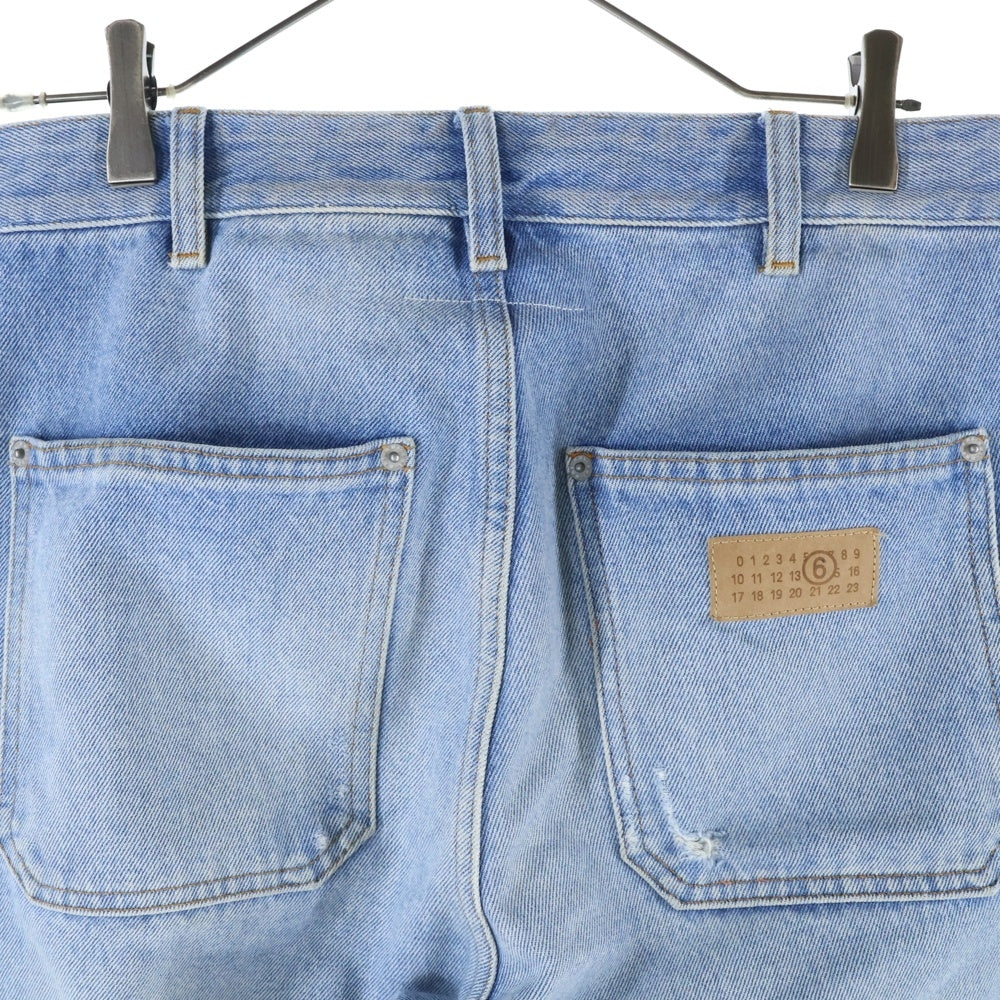 MM6 Maison Margiela(エムエムシックスメゾンマルジェラ) PANTS 5 POCKETS ダメージ加工 デニムパンツ インディゴ SH2LA0017