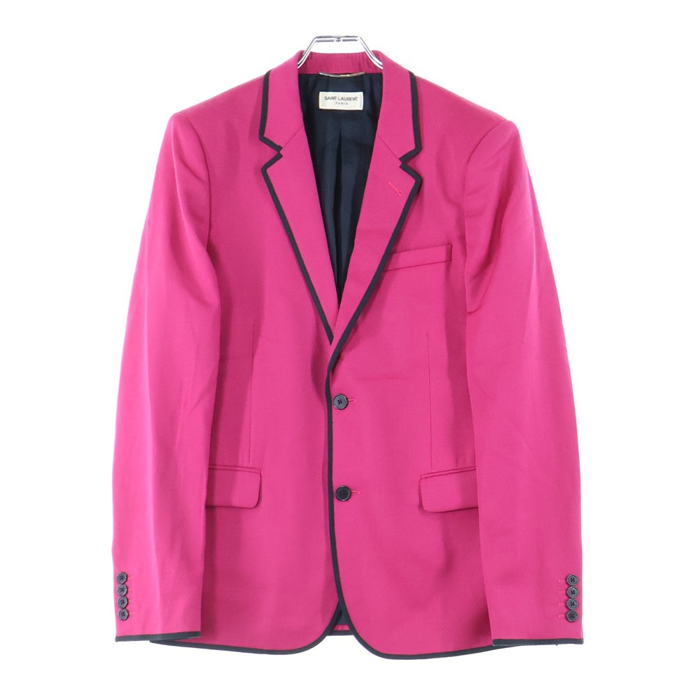 SAINT LAURENT PARIS(サンローランパリ) パイピングデザイン 2B テーラードジャケット ピンク 345672
