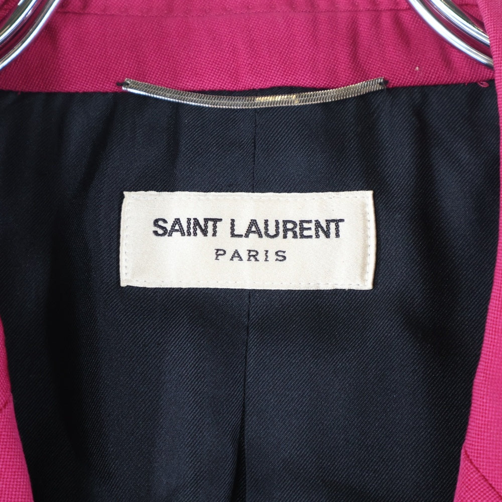 SAINT LAURENT PARIS(サンローランパリ) パイピングデザイン 2B テーラードジャケット ピンク 345672