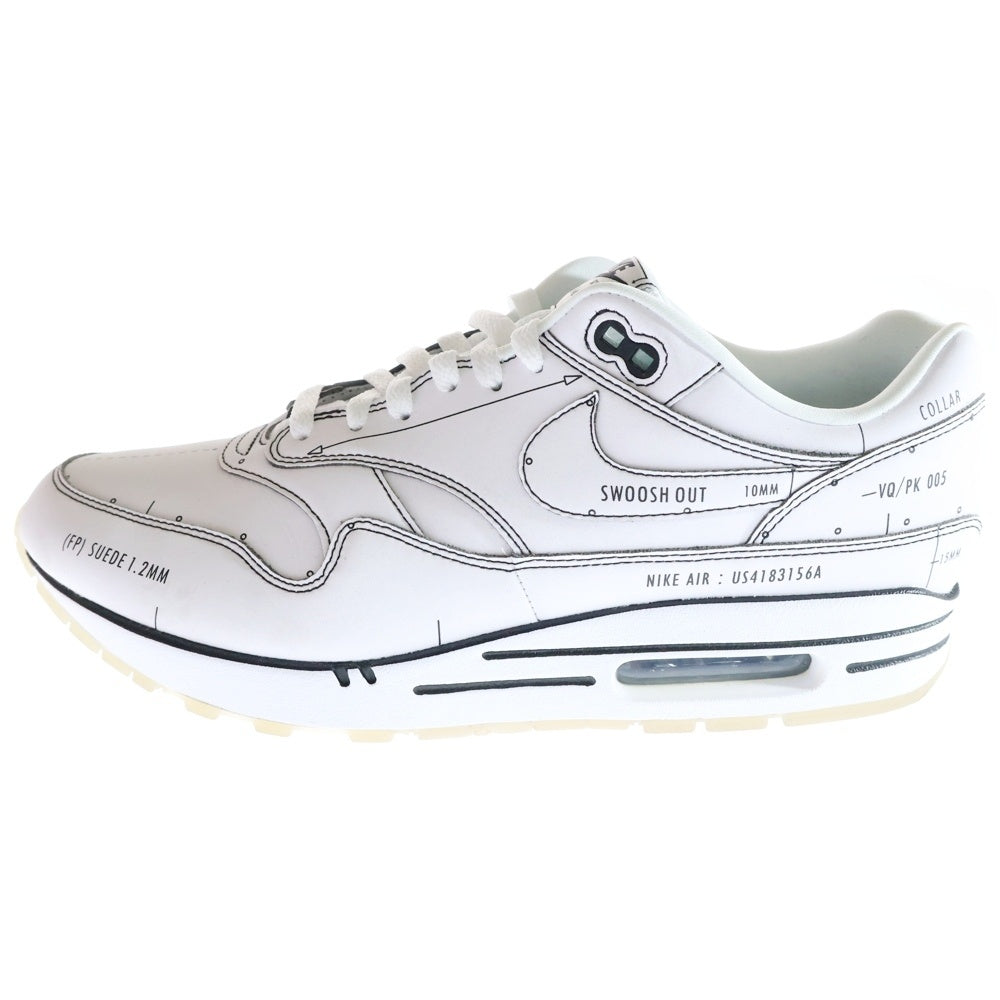 NIKE(ナイキ) AIR MAX 1 SKETCH TO SHELF CJ4286-100 ナイキ エアマックス1 スケッチ トゥ シェルフ ローカットスニーカー ホワイト US11/29.0cm