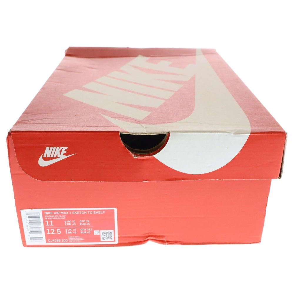 NIKE(ナイキ) AIR MAX 1 SKETCH TO SHELF CJ4286-100 ナイキ エアマックス1 スケッチ トゥ シェルフ ローカットスニーカー ホワイト US11/29.0cm