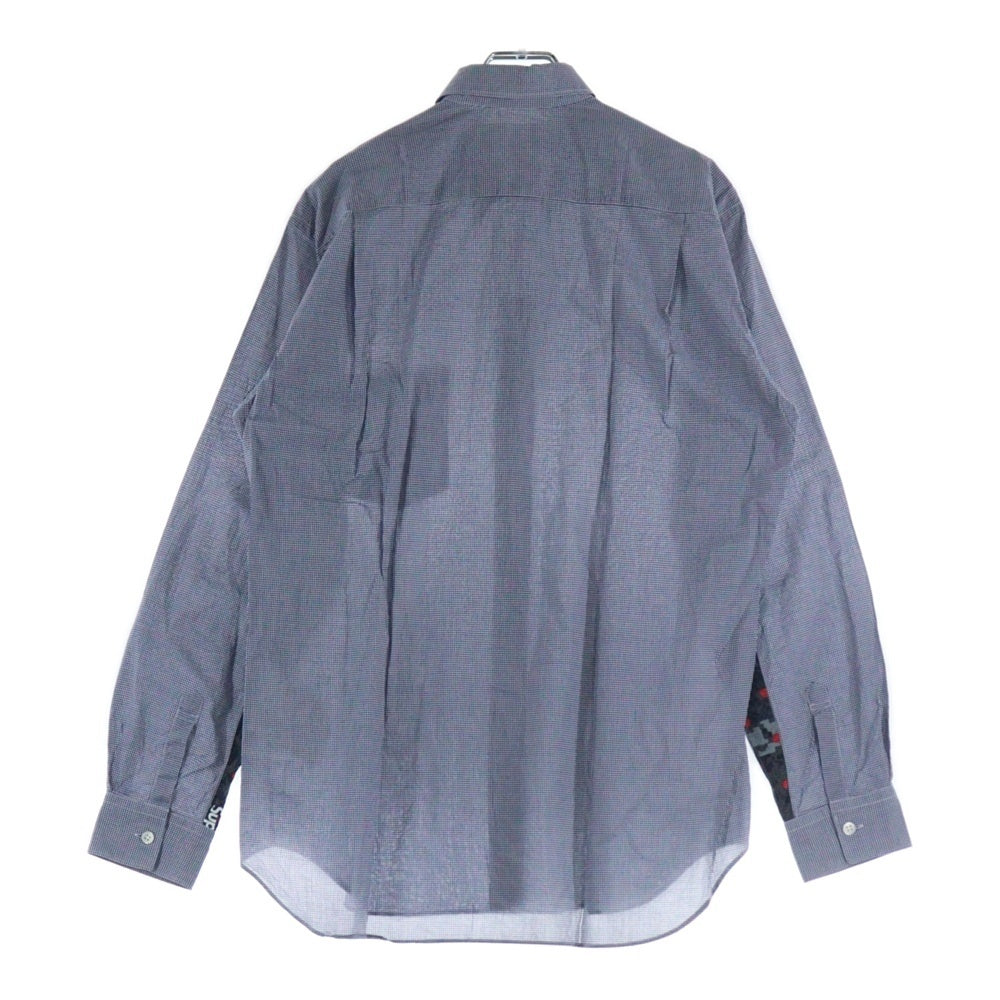 SUPREME(シュプリーム) 13SS×COMME des GARCONS SHIRT Gusset Shirt コムデギャルソン ガゼット ボタンダウン ギンガムチェック 長袖シャツ ホワイト/ブルー S1SS13