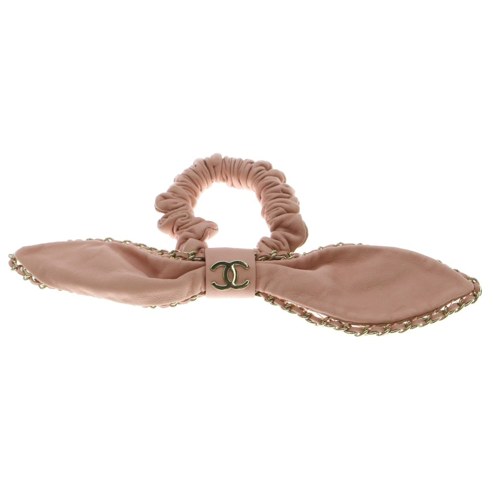 CHANEL(シャネル) ココマーク リボン シュシュ ヘアアクセサリー ピンク A22S