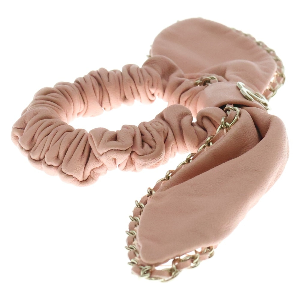 CHANEL(シャネル) ココマーク リボン シュシュ ヘアアクセサリー ピンク A22S