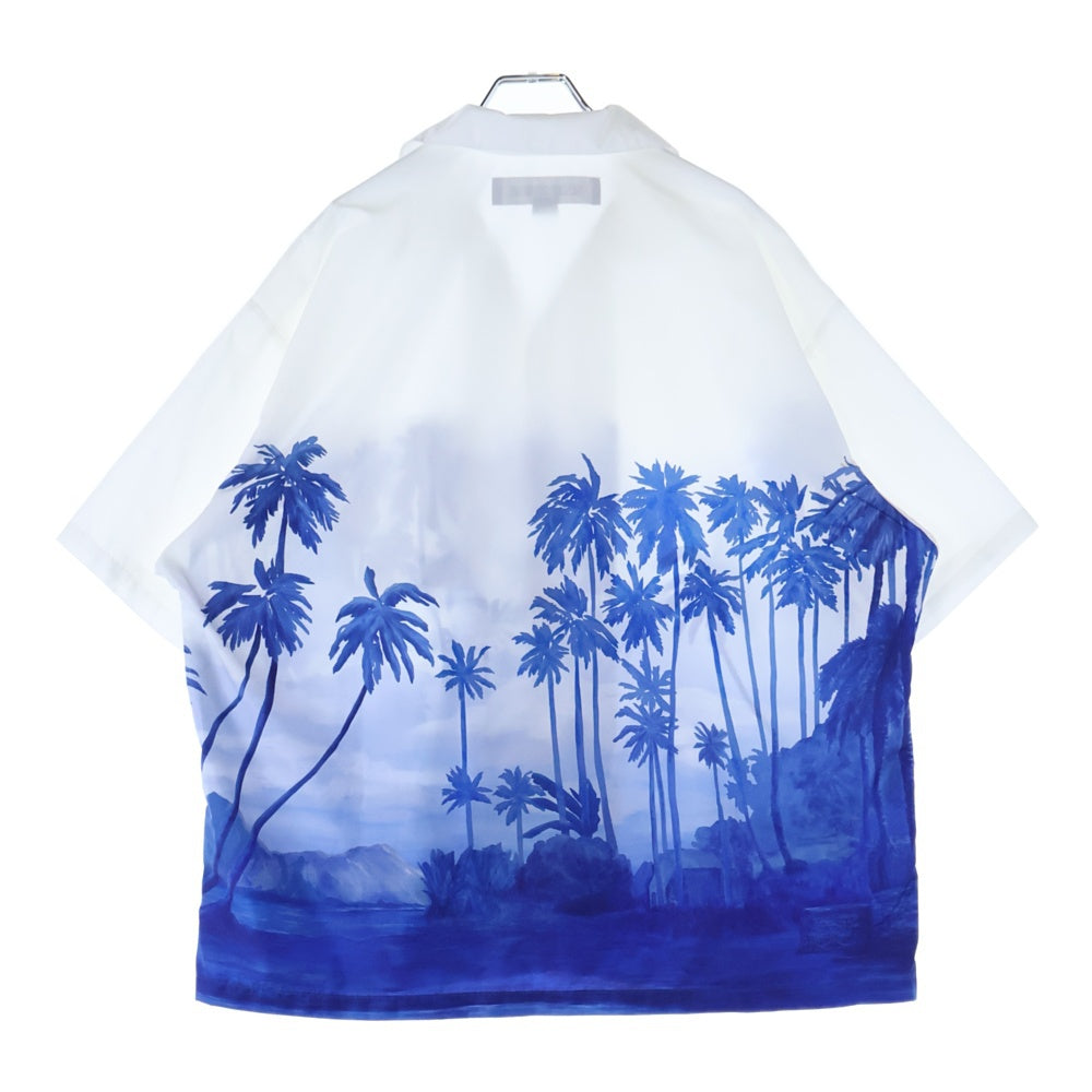 NEIGHBORHOOD(ネイバーフッド) PALM TREE HAWAIIAN SHIRT SS ツリー柄 半袖ハワイアンシャツ ホワイト/ブルー 241TSNH-SHM07