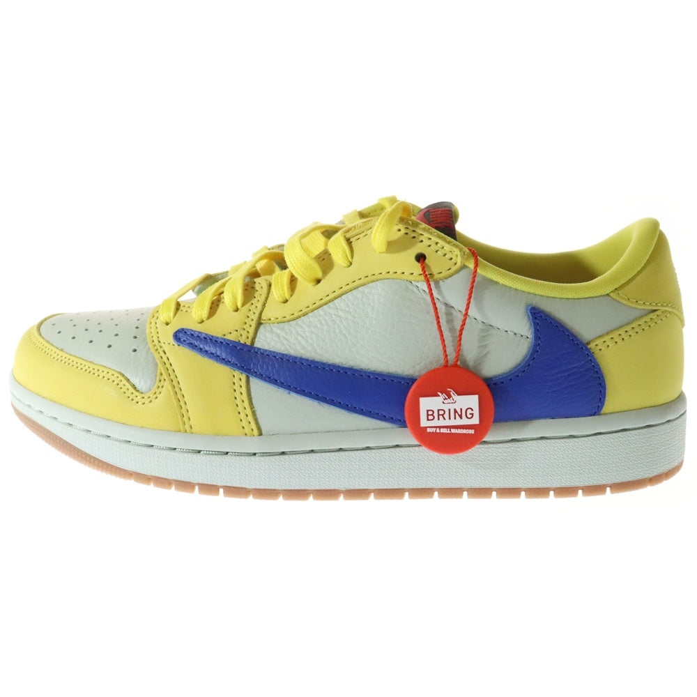 NIKE(ナイキ) ×Travis Scott WMNS Air Jordan 1 Retro Low OG Canary トラヴィススコット ウィメンズ エアジョーダン1 カナリー ローカットスニーカー DZ4137-700
