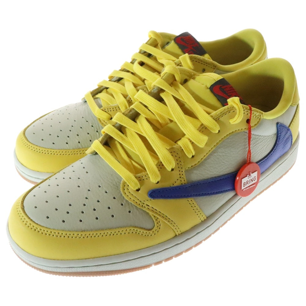 NIKE(ナイキ) ×Travis Scott WMNS Air Jordan 1 Retro Low OG Canary トラヴィススコット ウィメンズ エアジョーダン1 カナリー ローカットスニーカー DZ4137-700