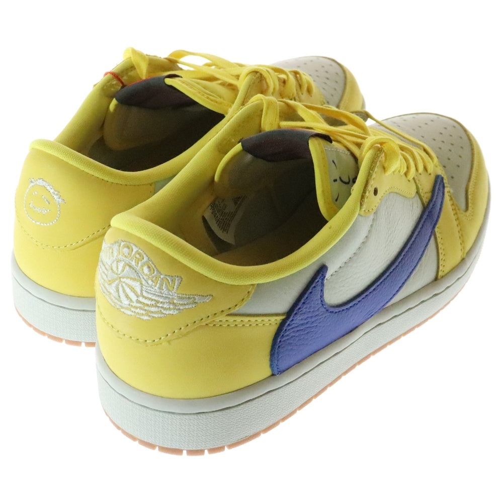 NIKE(ナイキ) ×Travis Scott WMNS Air Jordan 1 Retro Low OG Canary トラヴィススコット ウィメンズ エアジョーダン1 カナリー ローカットスニーカー DZ4137-700