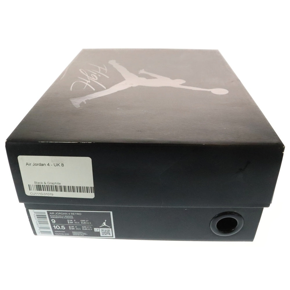 NIKE(ナイキ) AIR JORDAN 4 BLACK CAT エアジョーダン4 ブラックキャット ハイカットスニーカー ブラック US9/27.0cm CU1110-010
