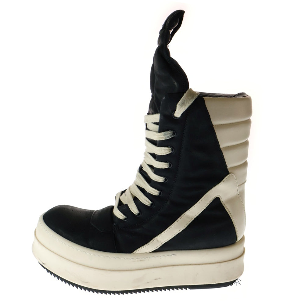 Rick Owens(リックオウエンス) MEGA GEOBASKETS メガ ジオバスケット ハイカットスニーカー ブラック/ホワイト RR02D6855