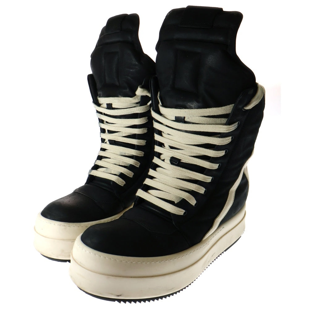 Rick Owens(リックオウエンス) MEGA GEOBASKETS メガ ジオバスケット ハイカットスニーカー ブラック/ホワイト RR02D6855