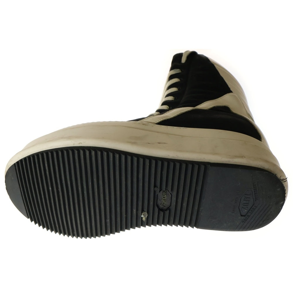 Rick Owens(リックオウエンス) MEGA GEOBASKETS メガ ジオバスケット ハイカットスニーカー ブラック/ホワイト RR02D6855