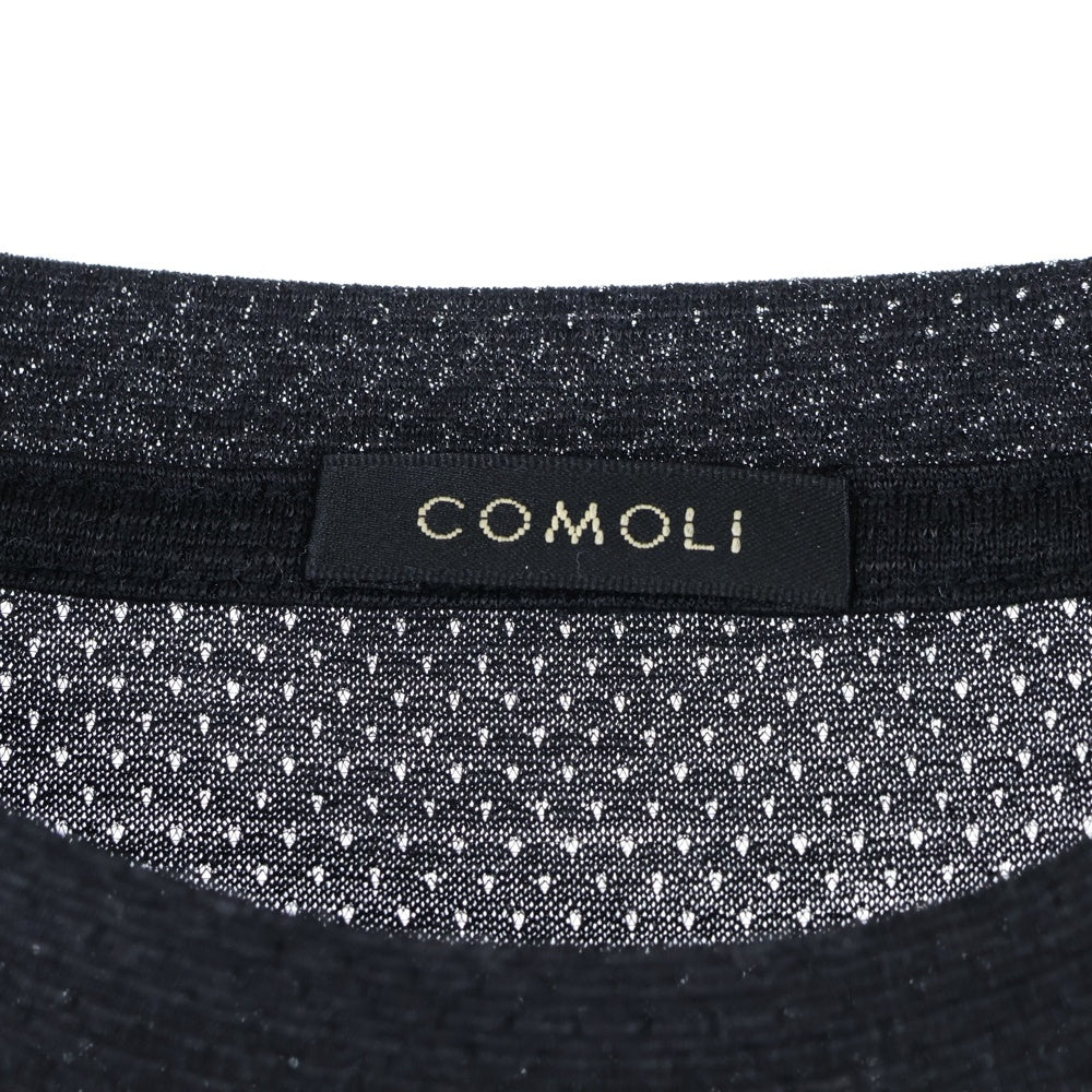 COMOLI(コモリ) ウールメッシュノースリーブ カットソー B01-05033 ブラック