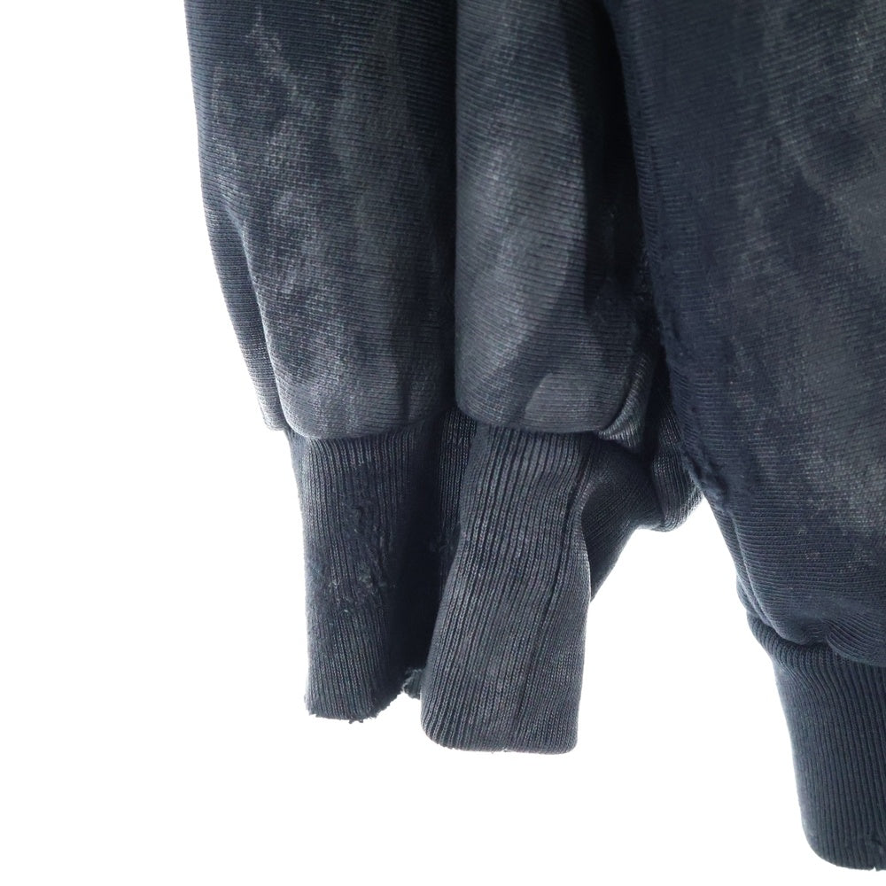 BALENCIAGA(バレンシアガ) キャンペーンロゴ ダメージ加工 ジップアップフーディーパーカー ブラック 720424 TNVK5