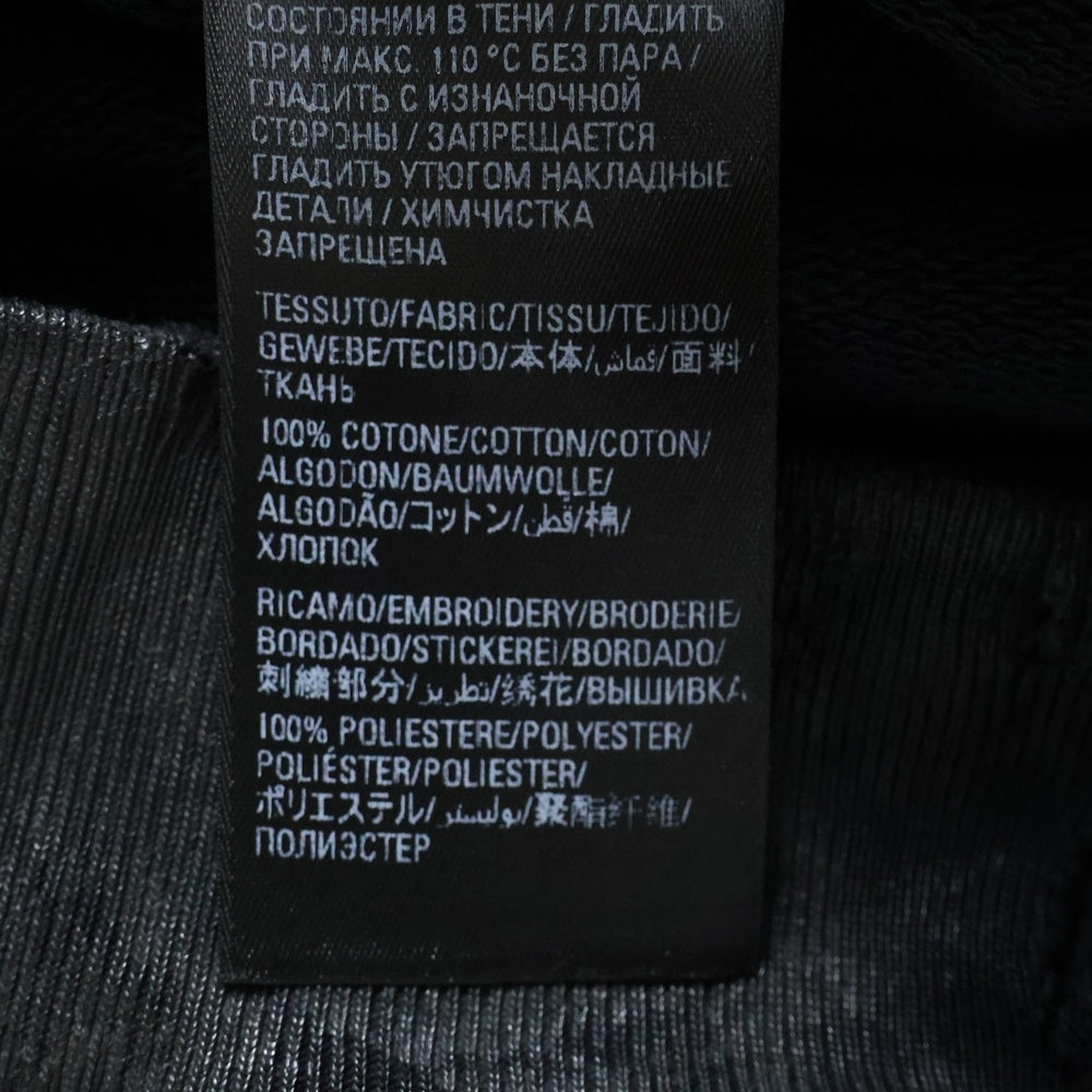 BALENCIAGA(バレンシアガ) キャンペーンロゴ ダメージ加工 ジップアップフーディーパーカー ブラック 720424 TNVK5