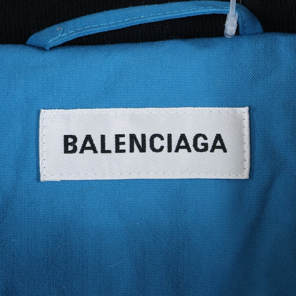 BALENCIAGA(バレンシアガ) New Parka Blue 544312 TCQ03 フーデットナイロンロングジャケット ブルー