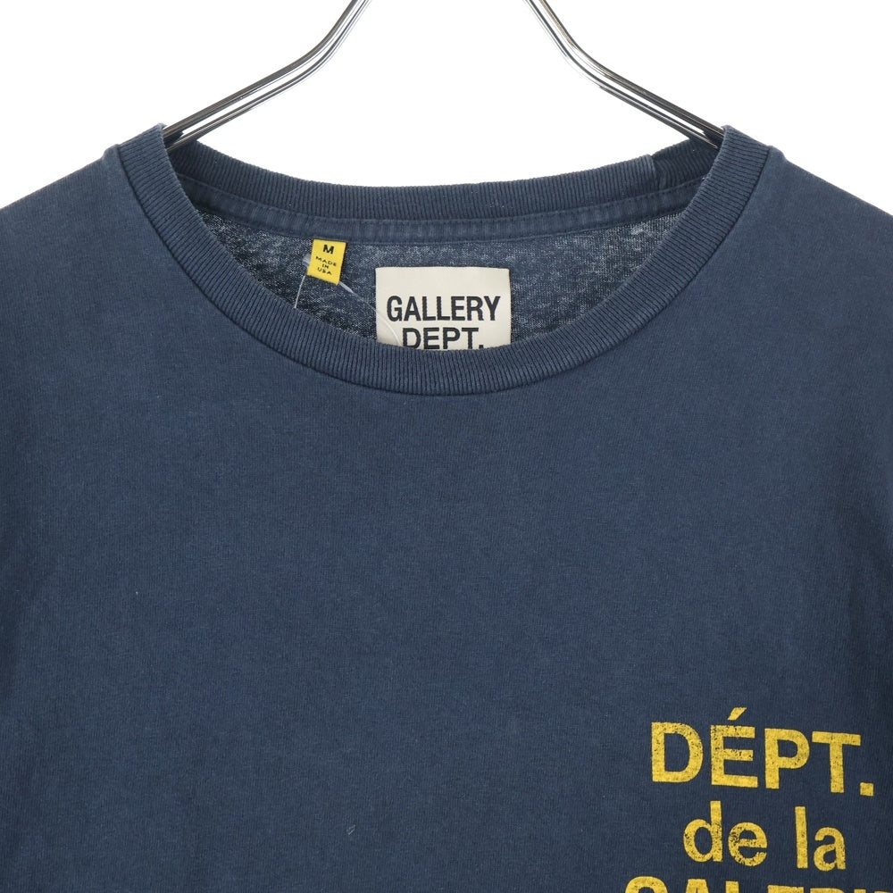 GALLERY DEPT.(ギャラリーデプト) DEPT de la GALERIE Classic Tee 両面ロゴプリント クルーネック半袖Tシャツカットソー ブラック