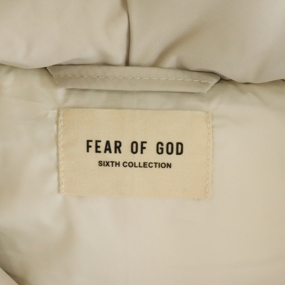 FEAR OF GOD(フィアオブゴッド) SIXTH COLLECTION シックスコレクション フーデッド ジップアップダウンベスト ジレ アイボリー