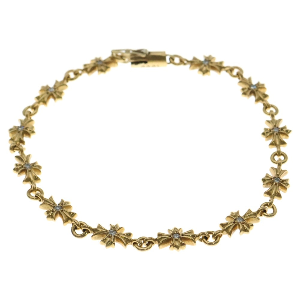 CHROME HEARTS(クロムハーツ) 22K TNY E CH PLS P/DIA タイニーE CHプラス ブレスレット PAVEダイヤ ゴールド BCA026