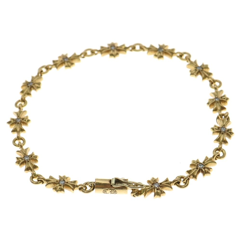 CHROME HEARTS(クロムハーツ) 22K TNY E CH PLS P/DIA タイニーE CHプラス ブレスレット PAVEダイヤ ゴールド BCA026