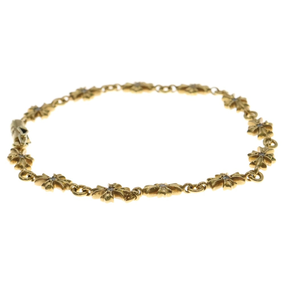CHROME HEARTS(クロムハーツ) 22K TNY E CH PLS P/DIA タイニーE CHプラス ブレスレット PAVEダイヤ ゴールド BCA026