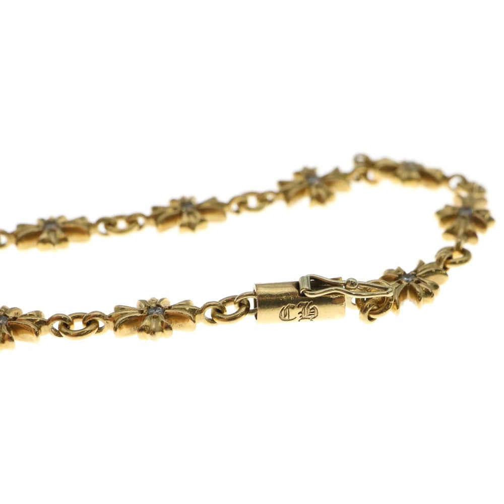 CHROME HEARTS(クロムハーツ) 22K TNY E CH PLS P/DIA タイニーE CHプラス ブレスレット PAVEダイヤ ゴールド BCA026