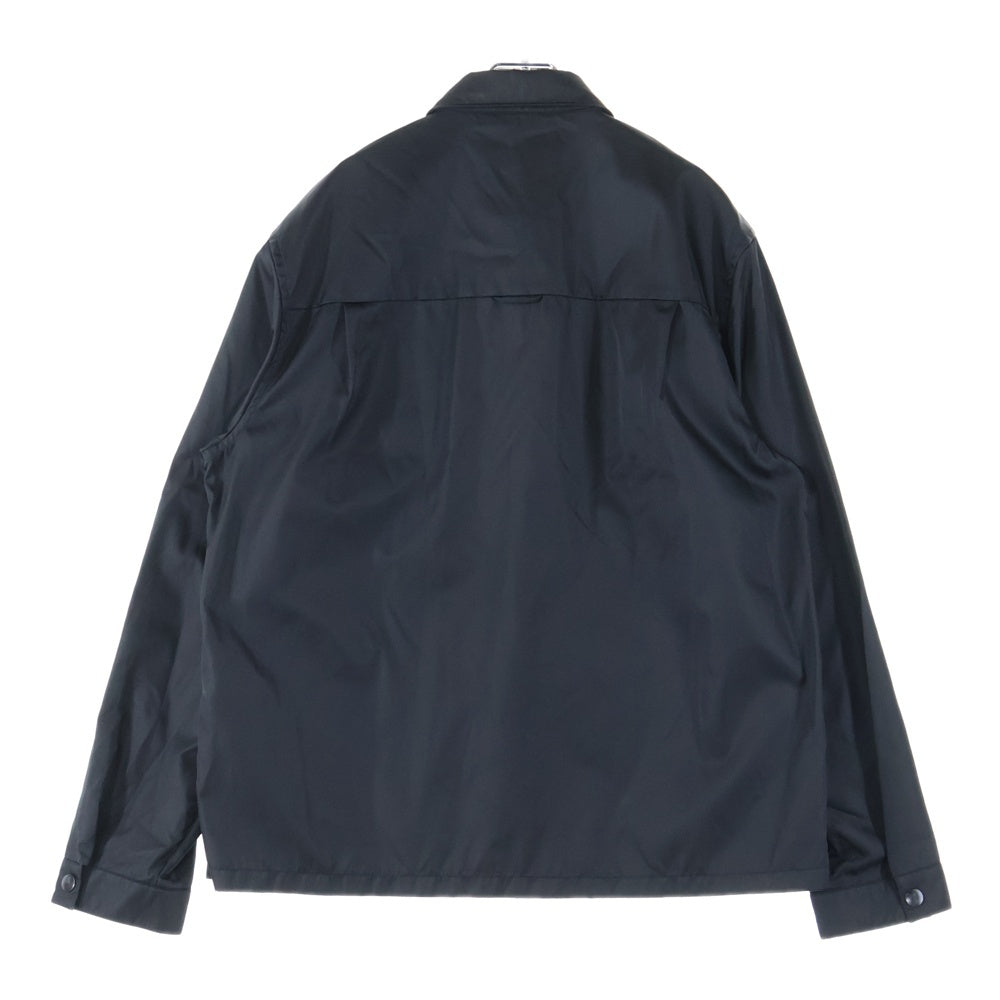 PRADA(プラダ) 20AW トライアングルロゴ リナイロン フロントポケット スナップボタン 長袖シャツ ブラック SC514 S202 1WQ8