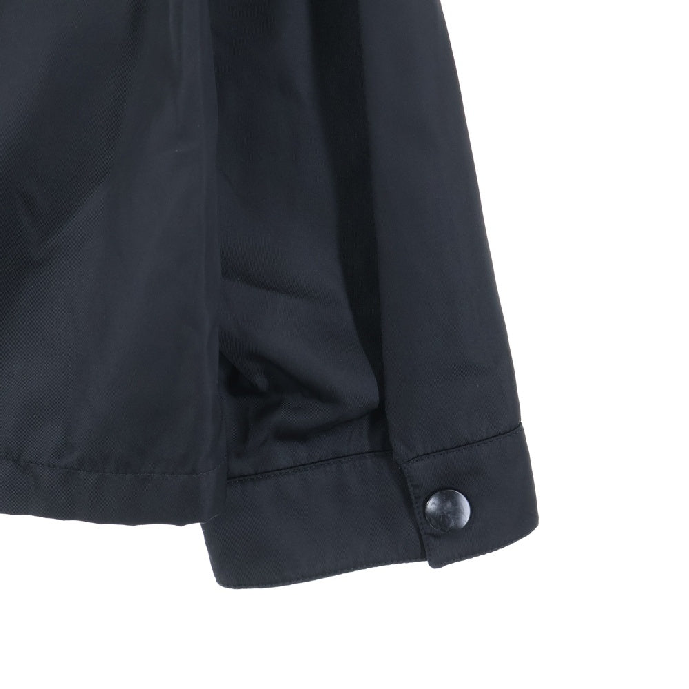 PRADA(プラダ) 20AW トライアングルロゴ リナイロン フロントポケット スナップボタン 長袖シャツ ブラック SC514 S202 1WQ8