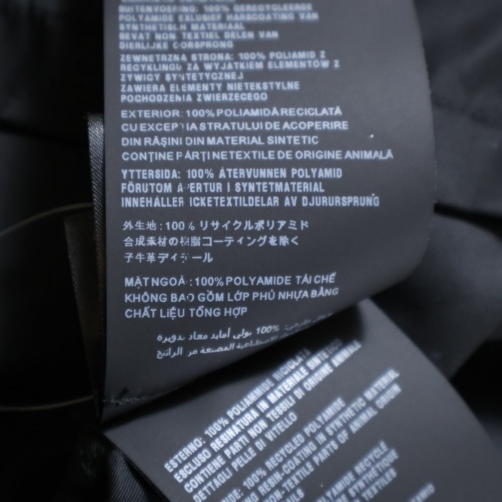 PRADA(プラダ) 20AW トライアングルロゴ リナイロン フロントポケット スナップボタン 長袖シャツ ブラック SC514 S202 1WQ8