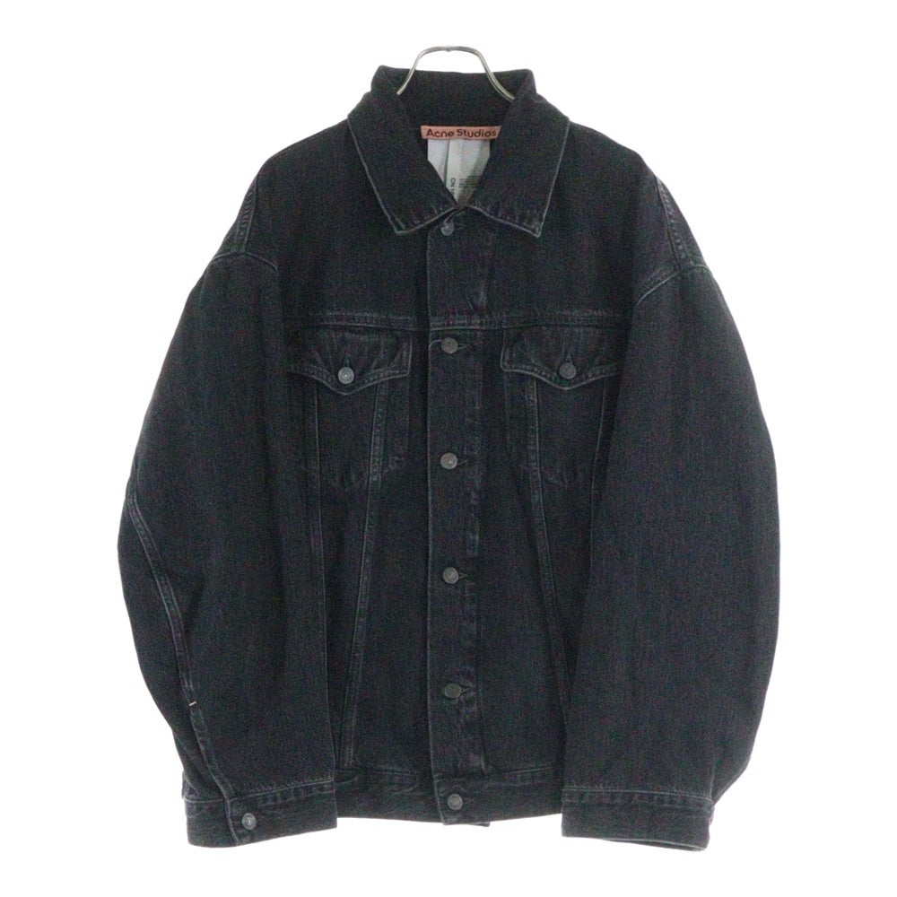 Acne Studios(アクネ ストゥディオズ) ウォッシュド加工 オーバーサイズ デニムジャケット ブラック FN-UX-OUTW000018
