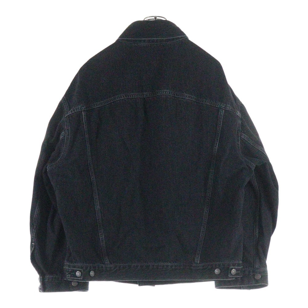 Acne Studios(アクネ ストゥディオズ) ウォッシュド加工 オーバーサイズ デニムジャケット ブラック FN-UX-OUTW000018