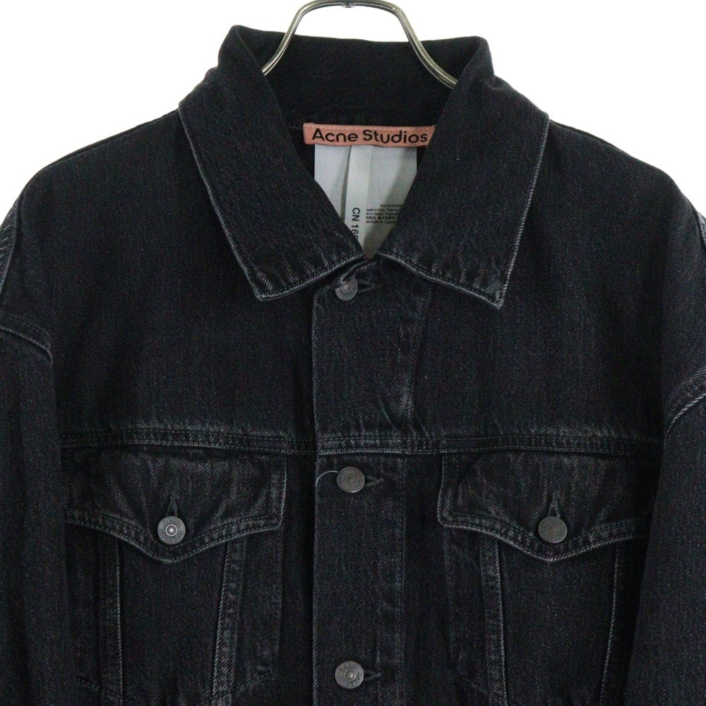 Acne Studios(アクネ ストゥディオズ) ウォッシュド加工 オーバーサイズ デニムジャケット ブラック FN-UX-OUTW000018