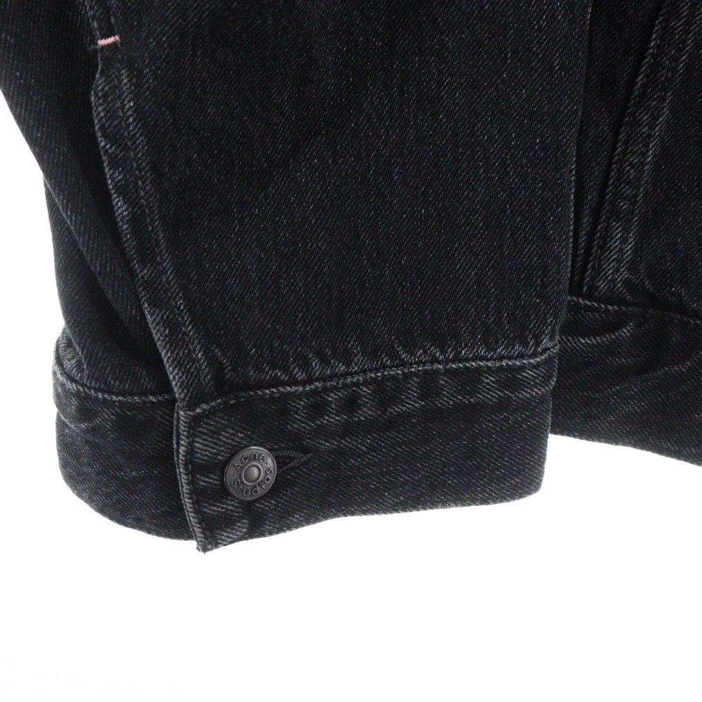 Acne Studios(アクネ ストゥディオズ) ウォッシュド加工 オーバーサイズ デニムジャケット ブラック FN-UX-OUTW000018