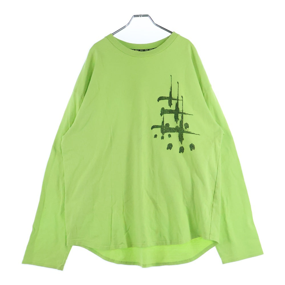 cvtvlist(カタリスト) 両面プリント 長袖Tシャツ ロンT カットソー イエロー