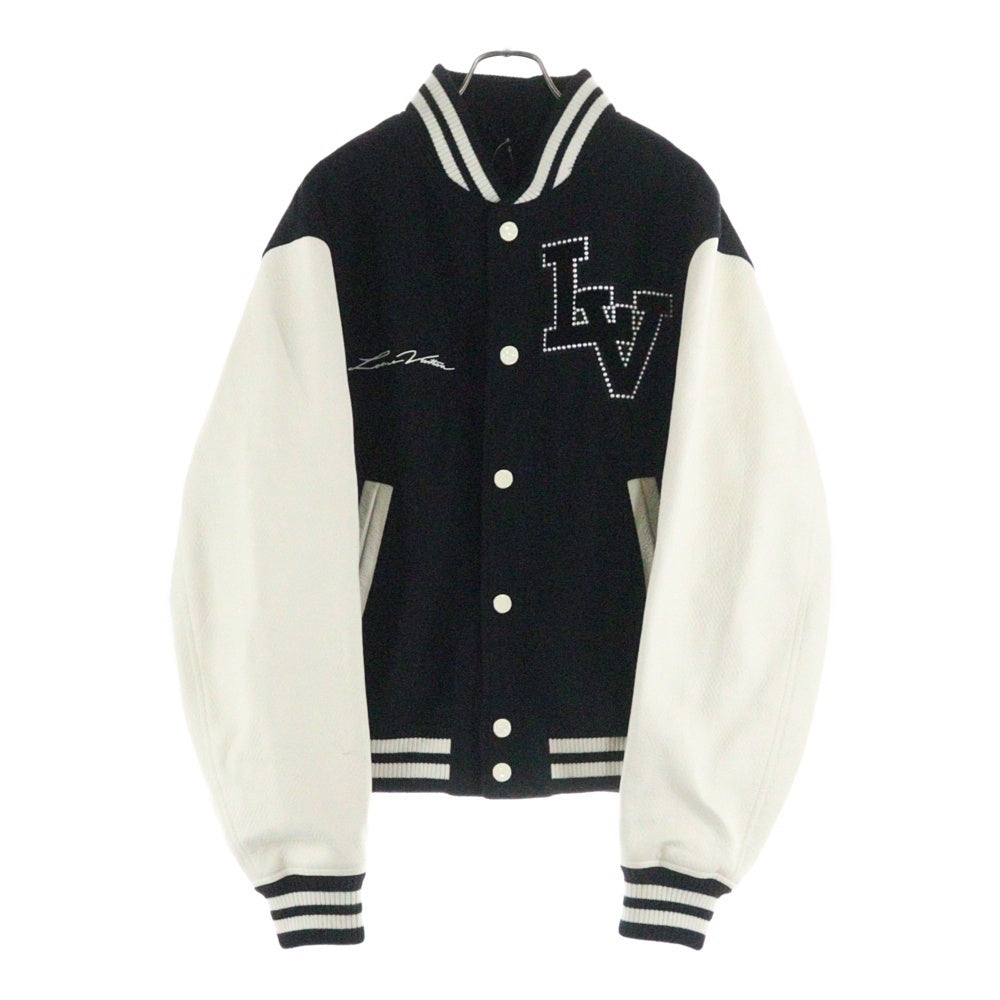 LOUIS VUITTON(ルイヴィトン) 24SS シグネチャーバーシティブルゾン アームダミエロゴ ジャケット RM241 BQV HQL70E ブラック/ホワイト