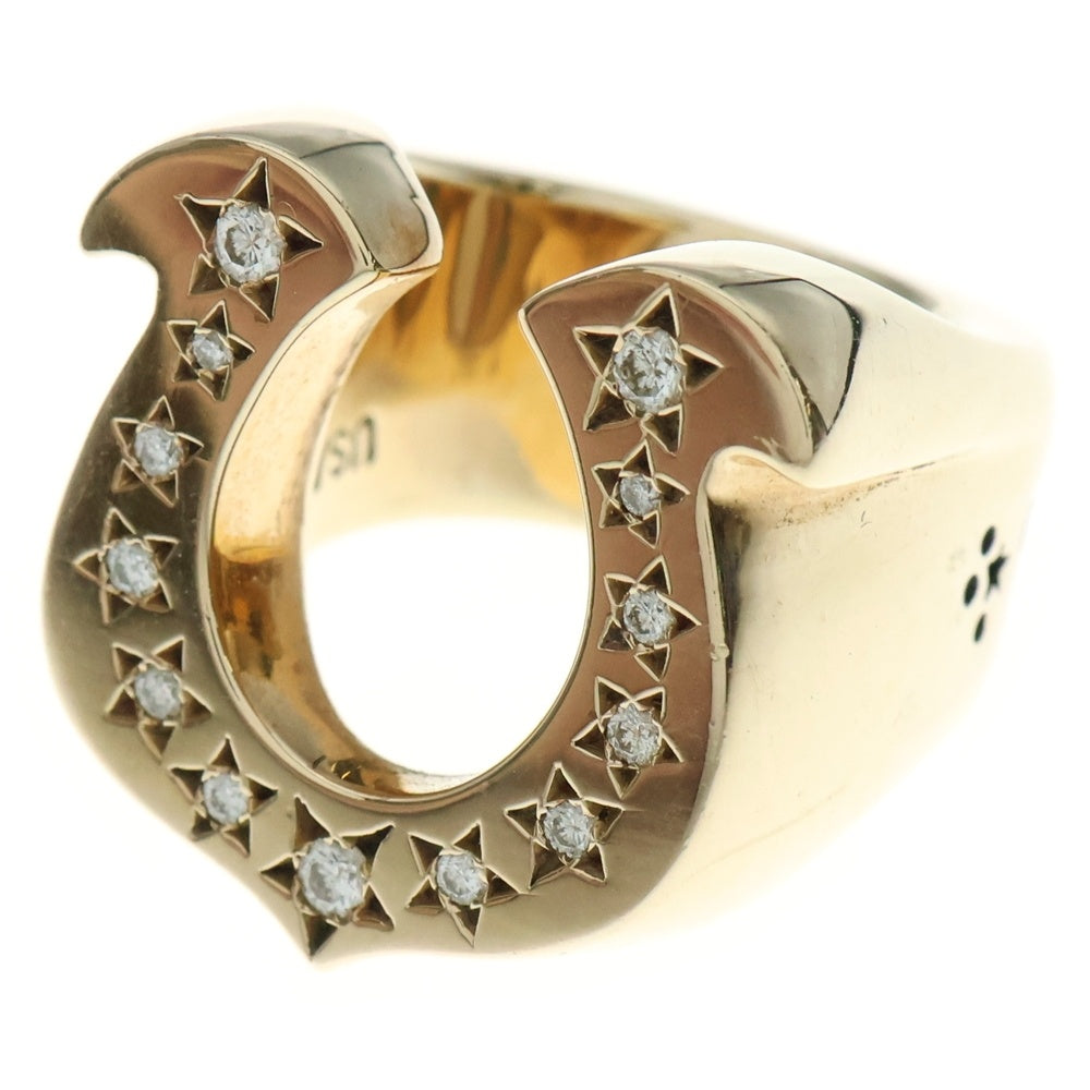 TENDERLOIN(テンダーロイン) T-H.SRING GOLD/STONE 8K ダイヤ ホースシューリング 指輪 ゴールド