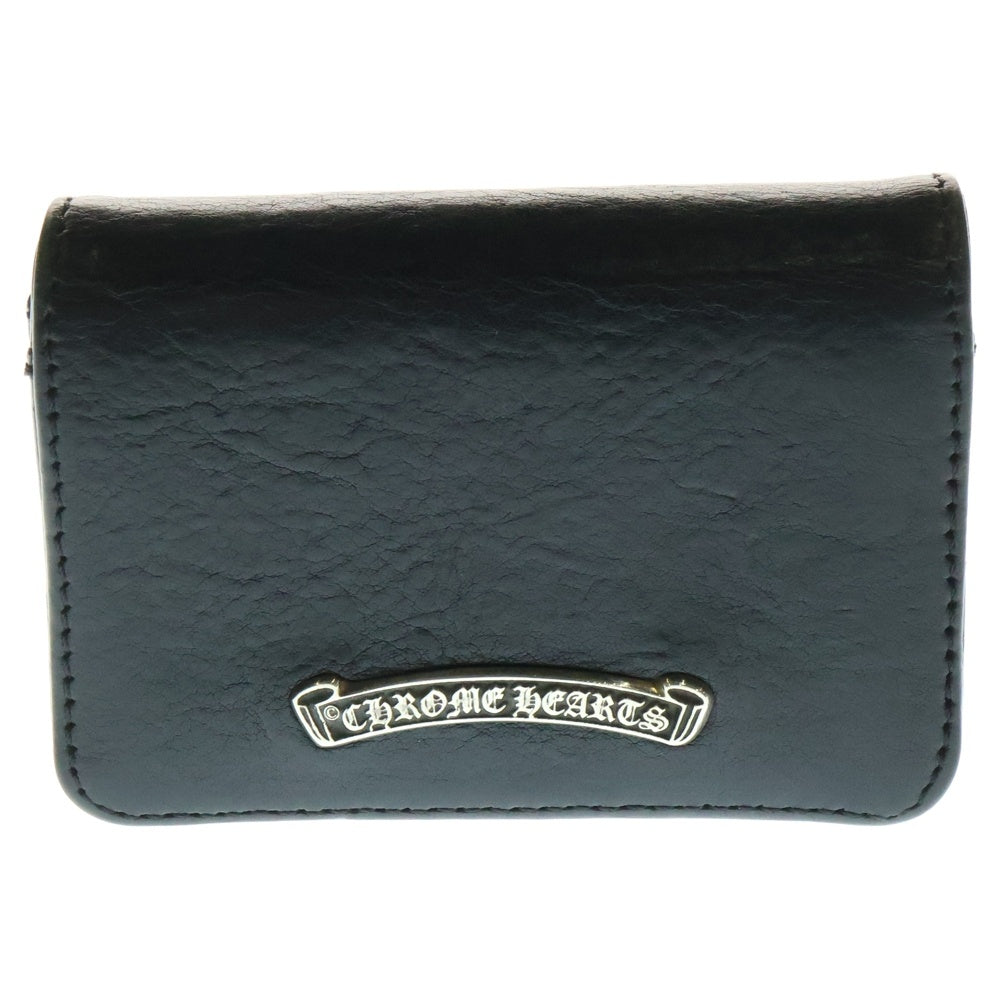 CHROME HEARTS(クロムハーツ) CRD CSE 3PKT WD V1 スクロールラベル 3ポケットカードケース ブラック
