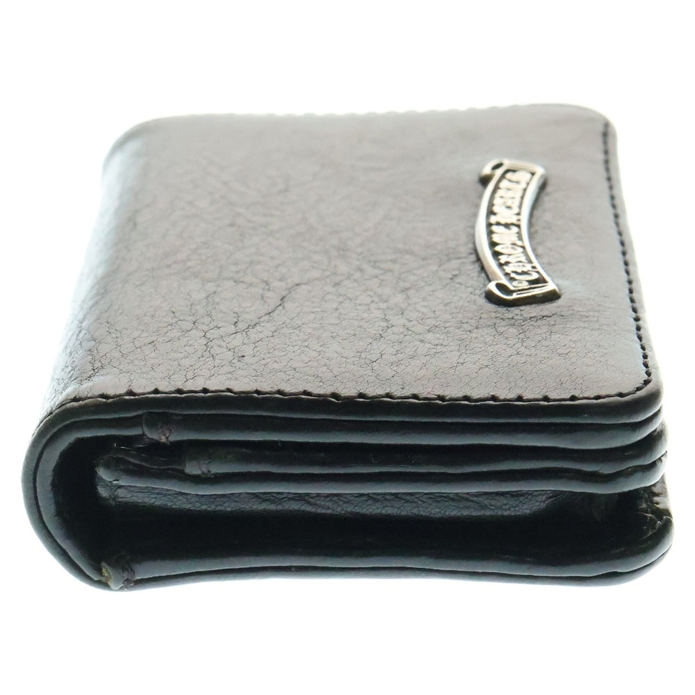 CHROME HEARTS(クロムハーツ) CRD CSE 3PKT WD V1 スクロールラベル 3ポケットカードケース ブラック