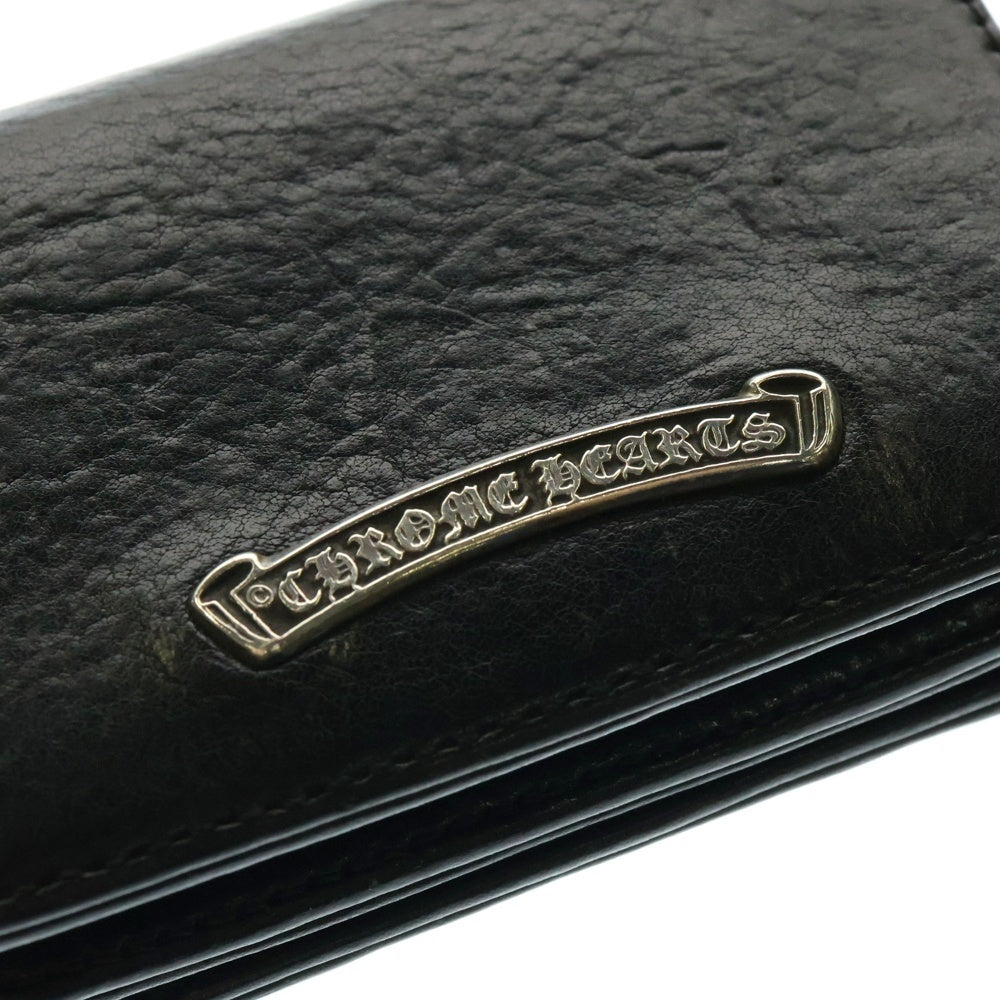 CHROME HEARTS(クロムハーツ) CRD CSE 3PKT WD V1 スクロールラベル 3ポケットカードケース ブラック
