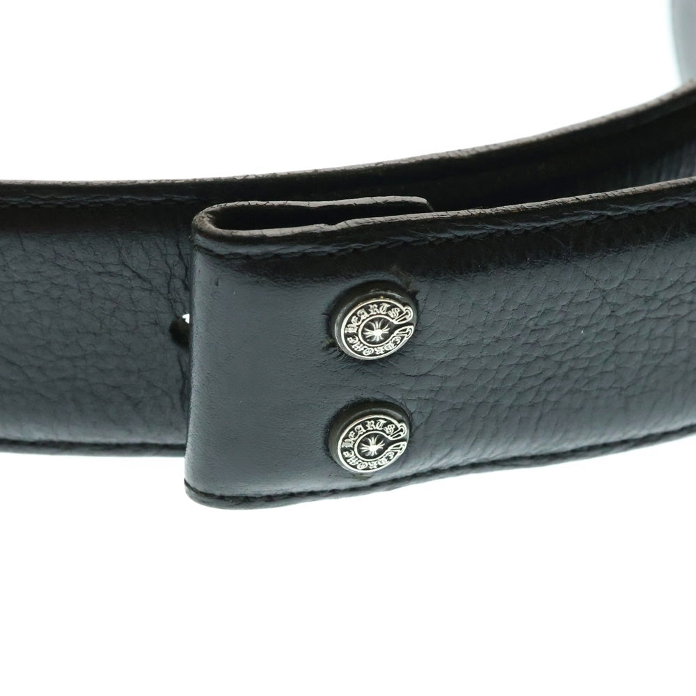 CHROME HEARTS(クロムハーツ) 1.5 STRAP 1.5inch リベッツ レザーベルト ブラック