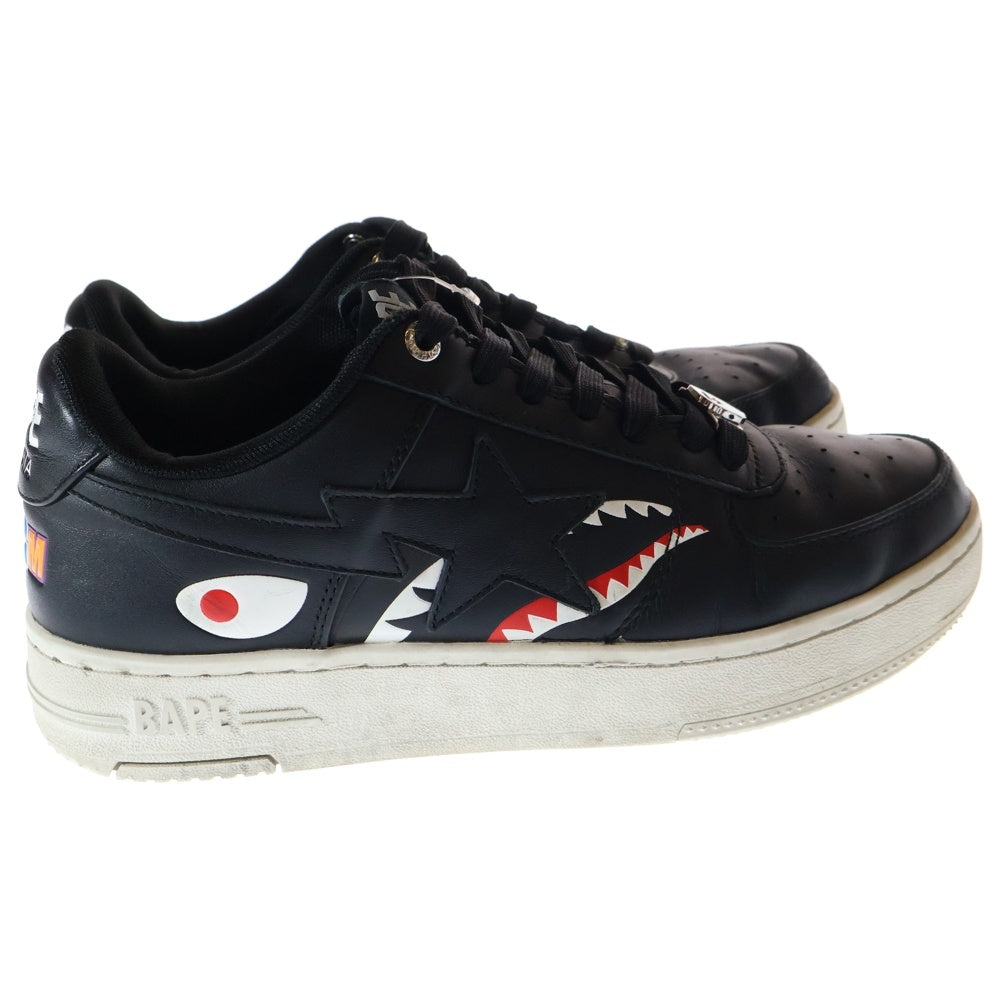BAPE BY A BATHING APE(ベイプ ア ベイシング エイプ) BAPE STA SHARK スター シャーク レザーローカットスニーカー ブラック